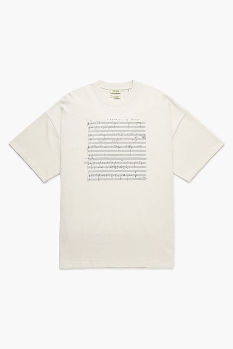 코튼 프린트 오버사이즈 반소매 티셔츠 TS2901WHITE