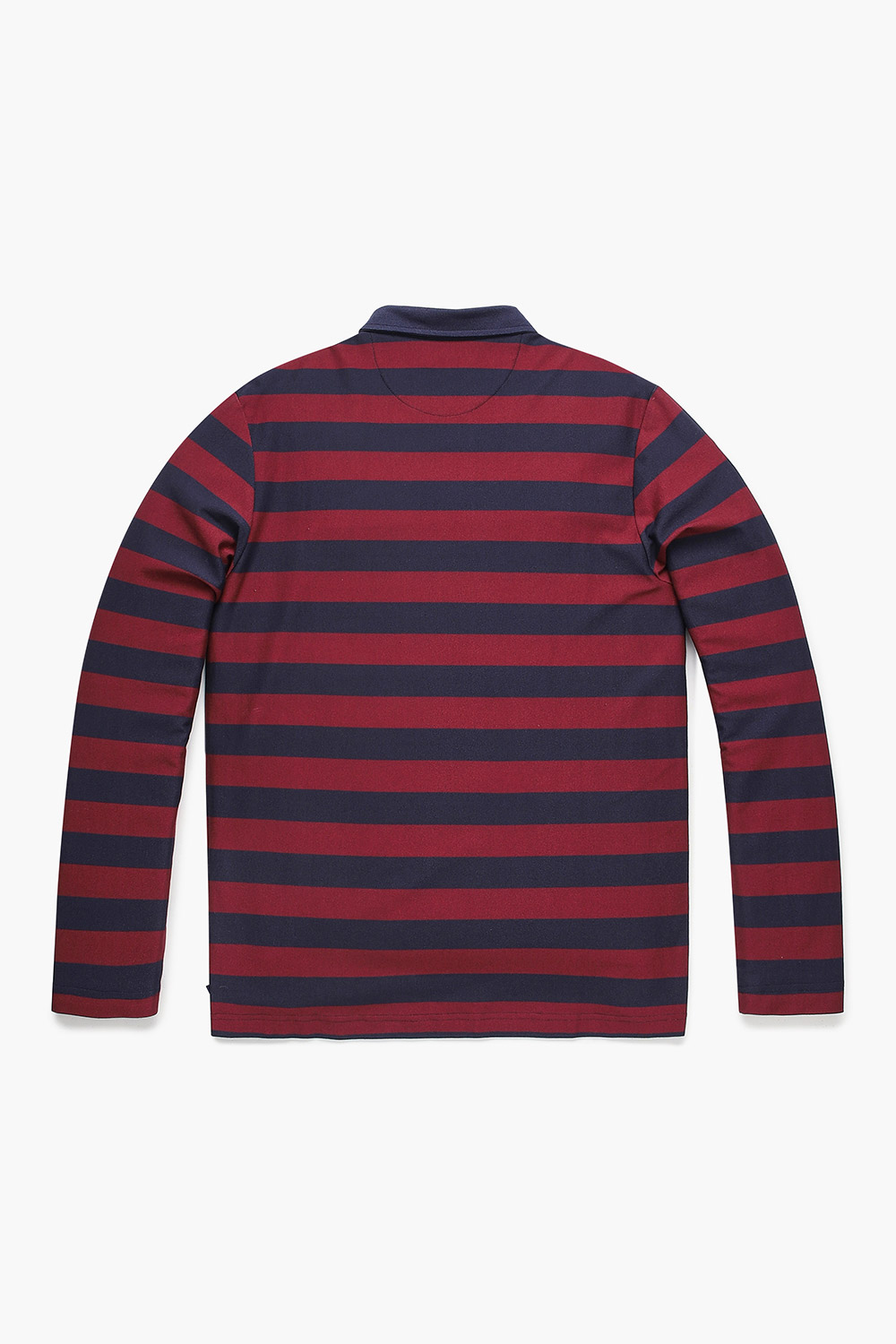 코튼 스트라이프 폴로 긴소매 티셔츠 65013H460504