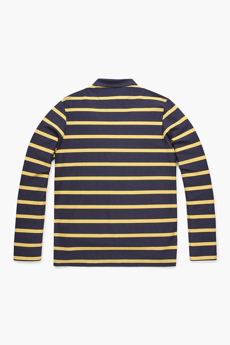 코튼 스트라이프 폴로 긴소매 티셔츠 65013H460503