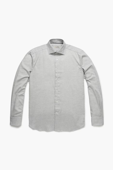 면 혼방 헤링본 플란넬 셔츠 BE163H441302