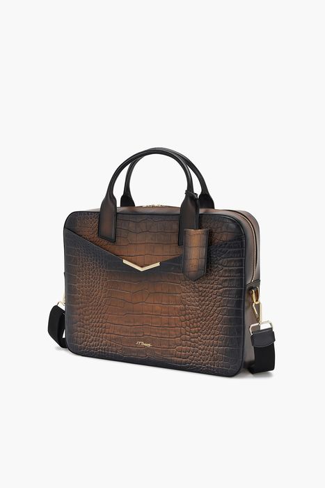 24 르글랑 아뜰리에 크로코패턴 도큐먼트 홀더 하바나 CG191475Z