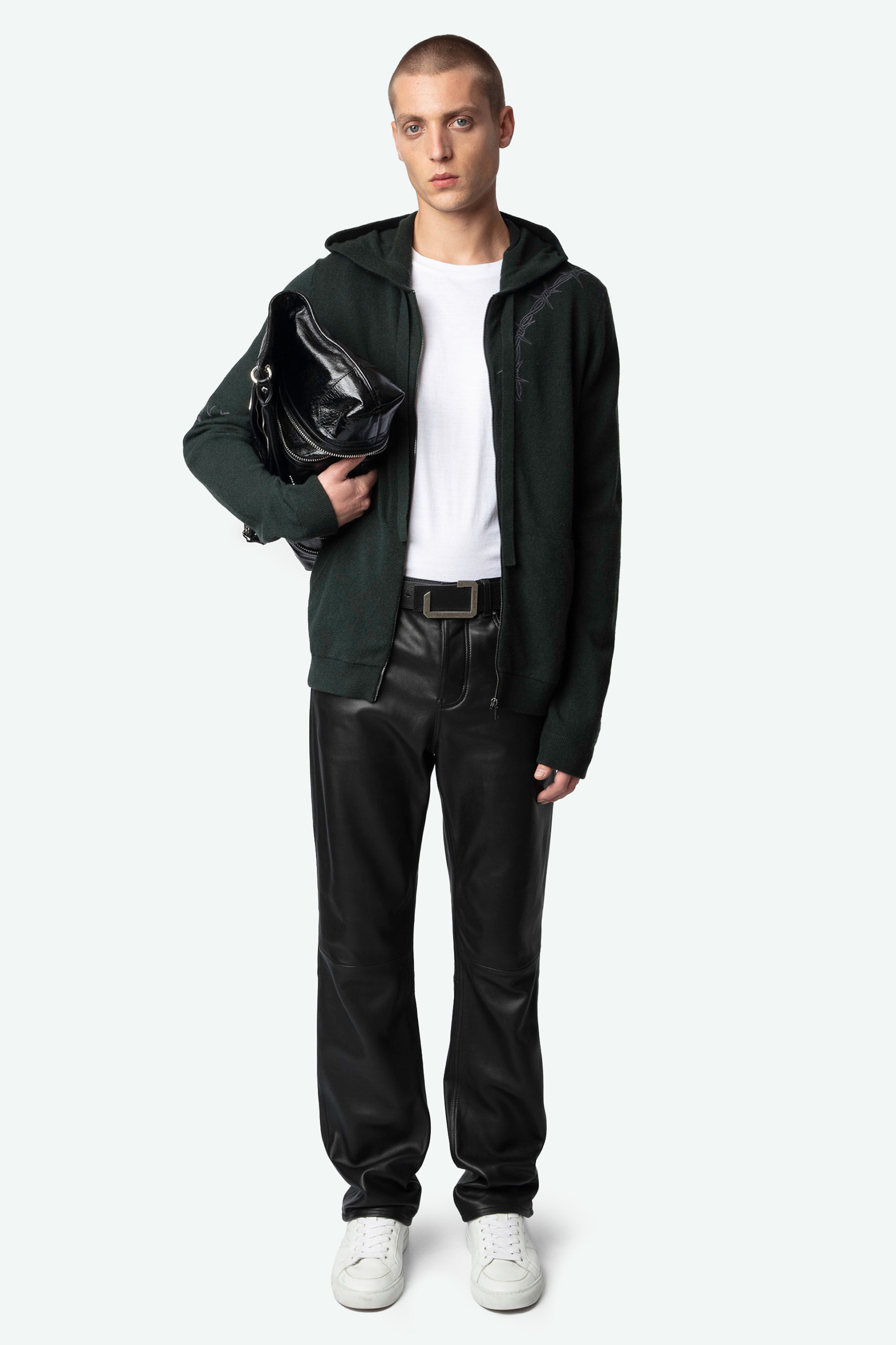 Clash Wool Zip-up Cardigan