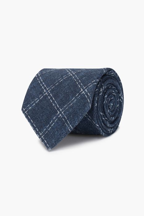 린넨 윈도 체크 넥타이 02330P713908