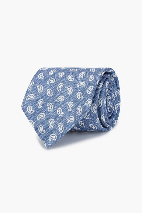 실크 일러스트 패턴 넥타이 01007P714104