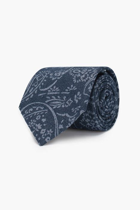 실크 혼방 기하학 패턴 넥타이 02367P708504