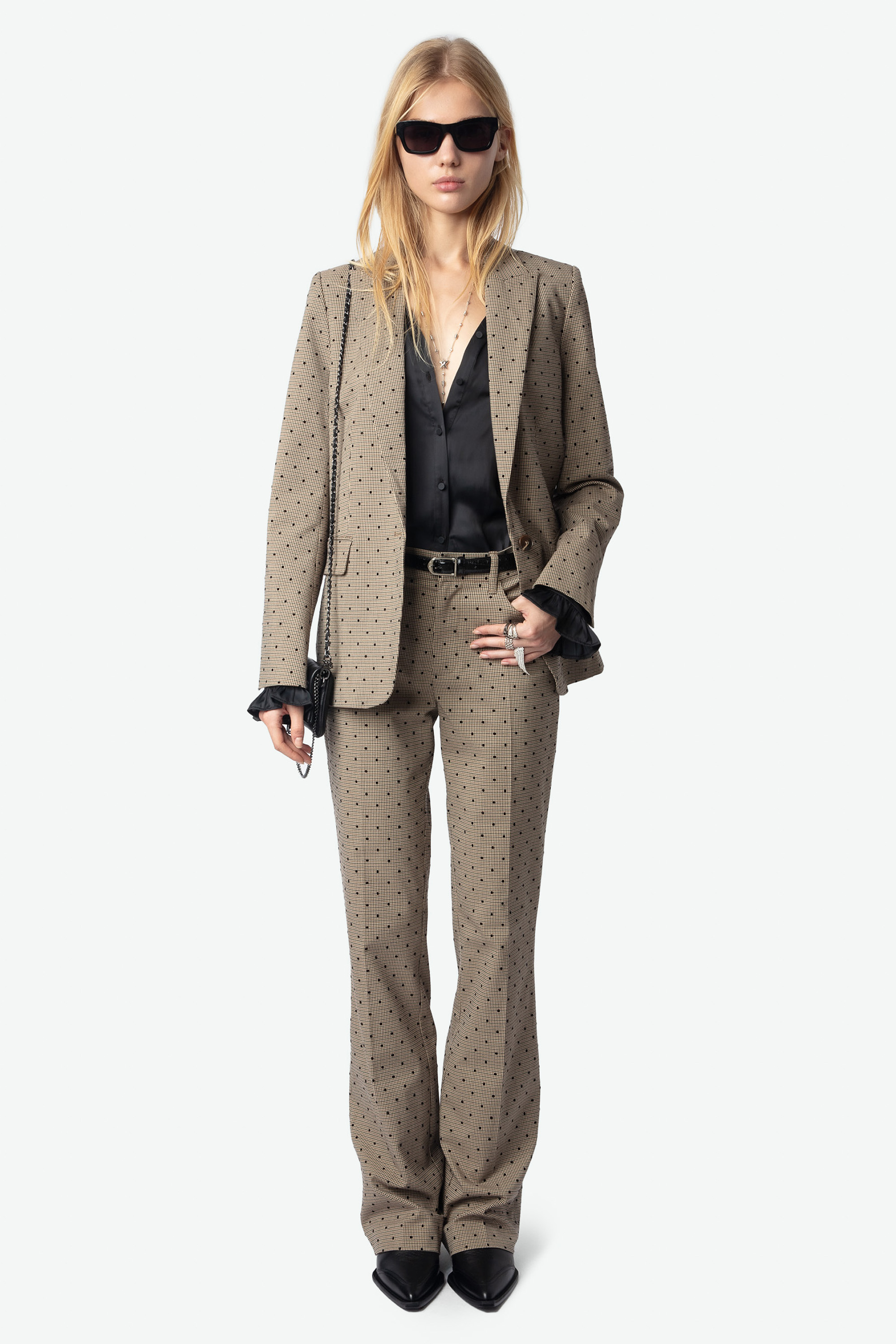 Pistol Check Dotted Pants