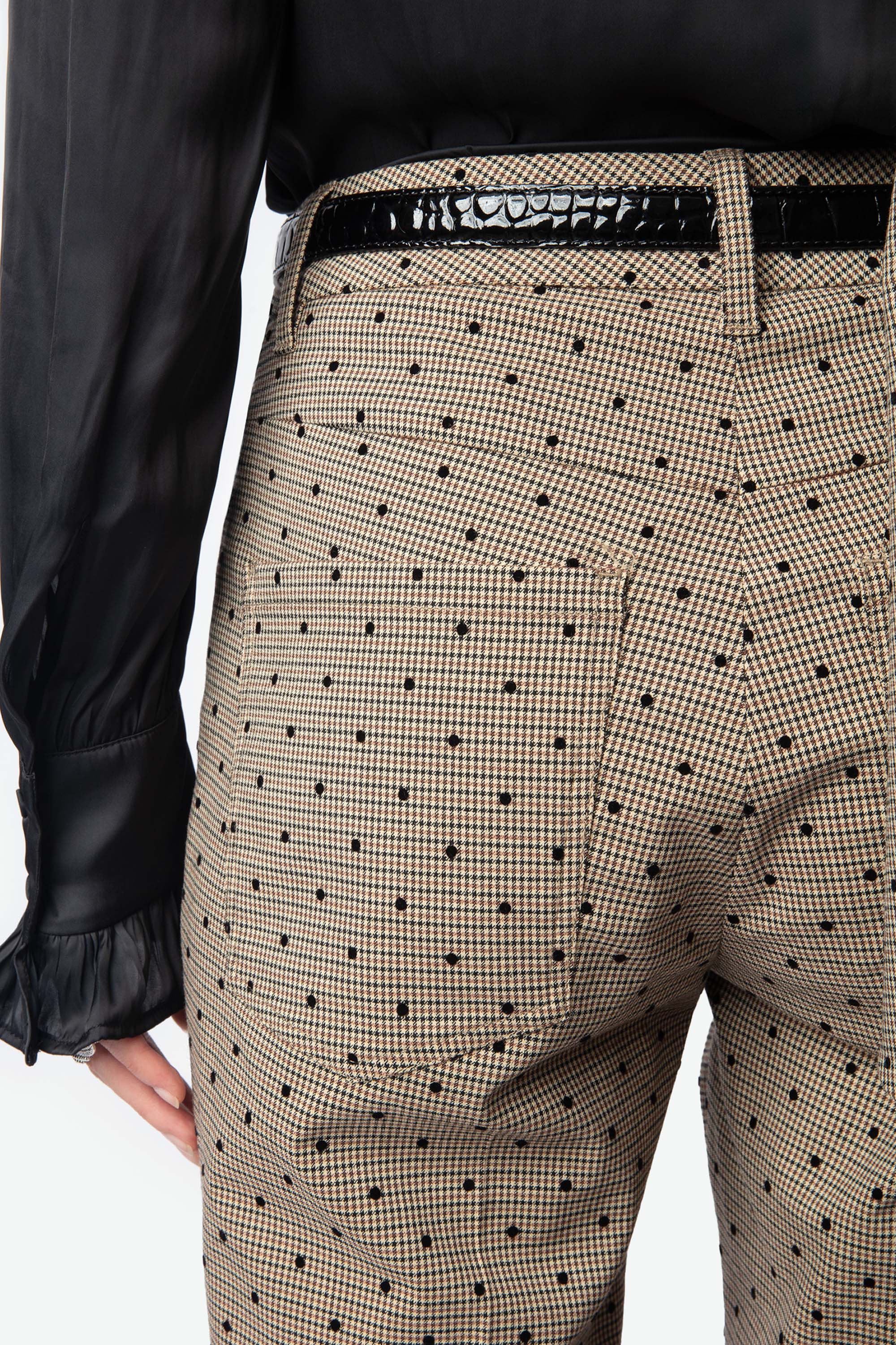 Pistol Check Dotted Pants