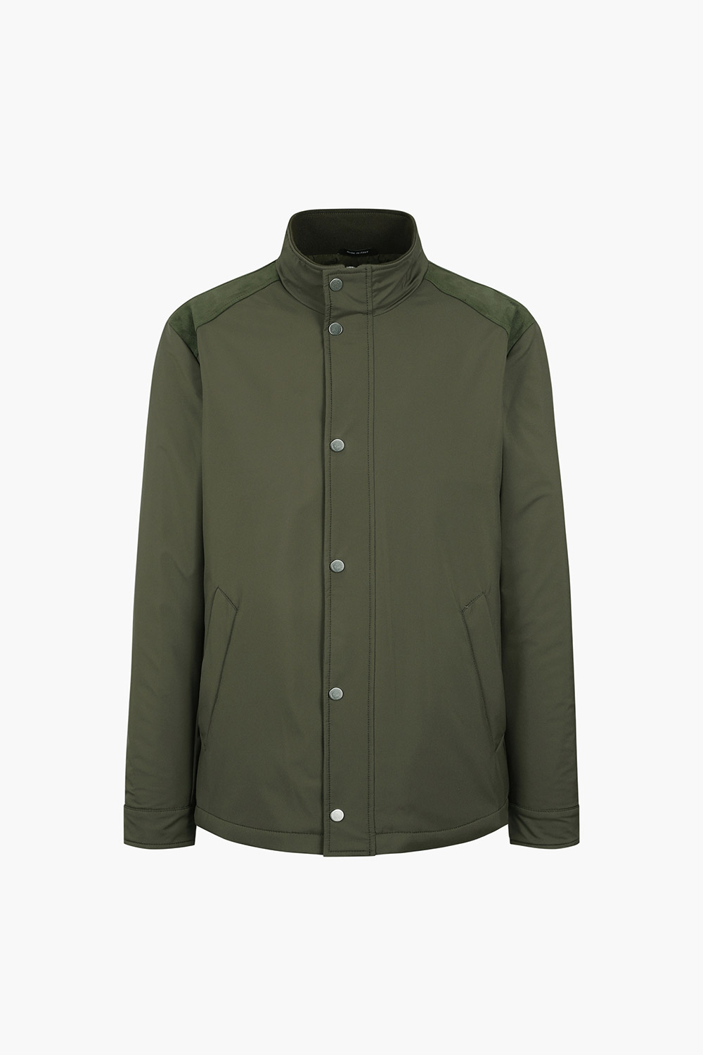 램스킨 스웨이드 패치 하이넥 점퍼 63T415CAMEO048