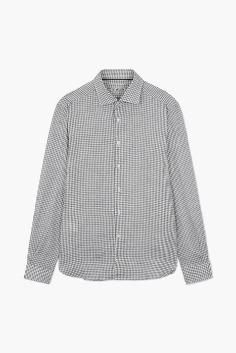 BEAULIEU 코튼 깅엄 체크 셔츠 BE070P544601