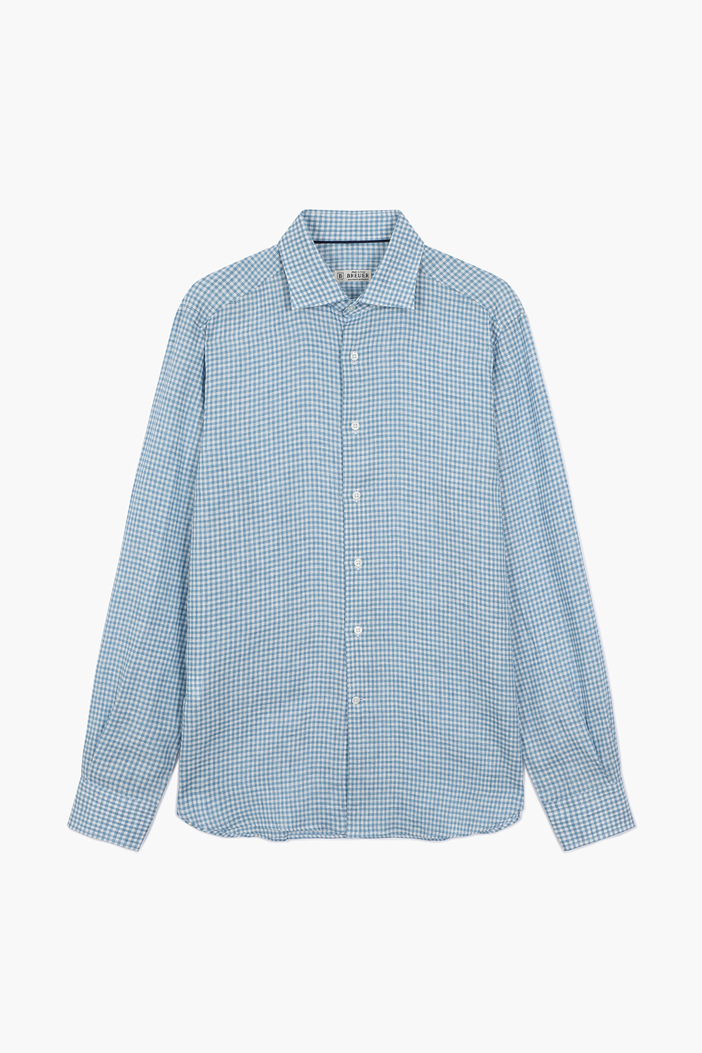 BEAULIEU 코튼 깅엄 체크 셔츠 BE070P544602