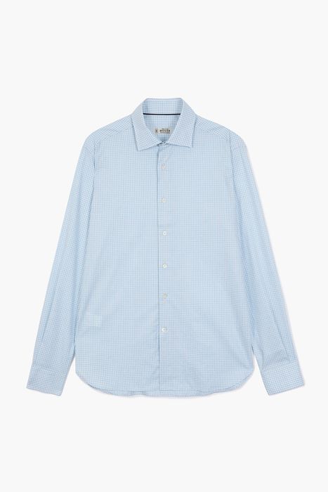 BEAULIEU 코튼 깅엄 체크 셔츠 BE160P544302