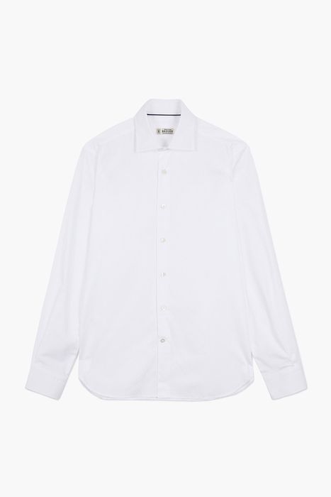 BEAULIEU 코튼 베이직 와이드 카라 셔츠 BE160P544401