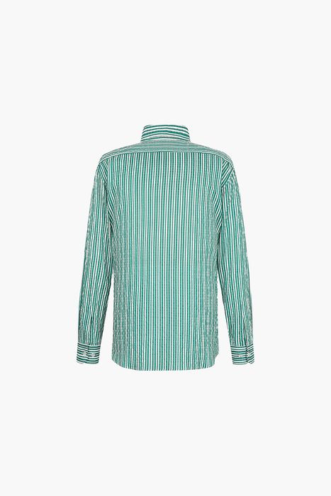 시어서커 스트라이프 324 컴포터블 셔츠 그린 SE5SM21LS324SGE