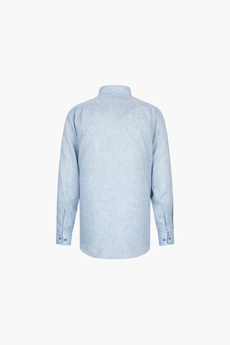 린넨 혼방 프린트 128 비즈니스 셔츠 블루 SE5SM11LS128SBU