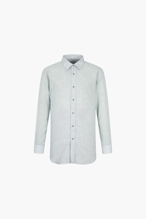 린넨 혼방 프린트 128 비즈니스 셔츠 그린 SE5SM11LS128SGE