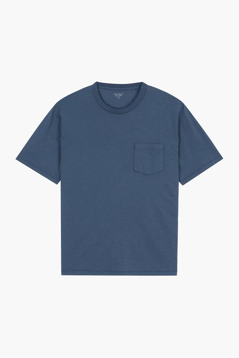 코튼 포켓 크루넥 반소매 티셔츠 BD7130305