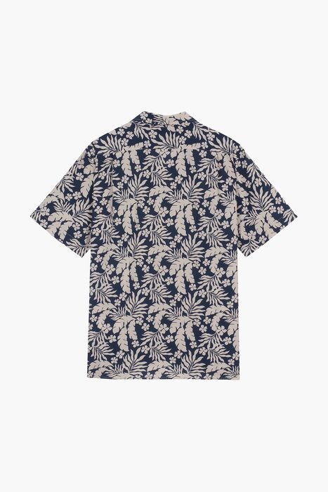 코튼 하와이안 테일러드 카라 반소매 셔츠 BD1403801