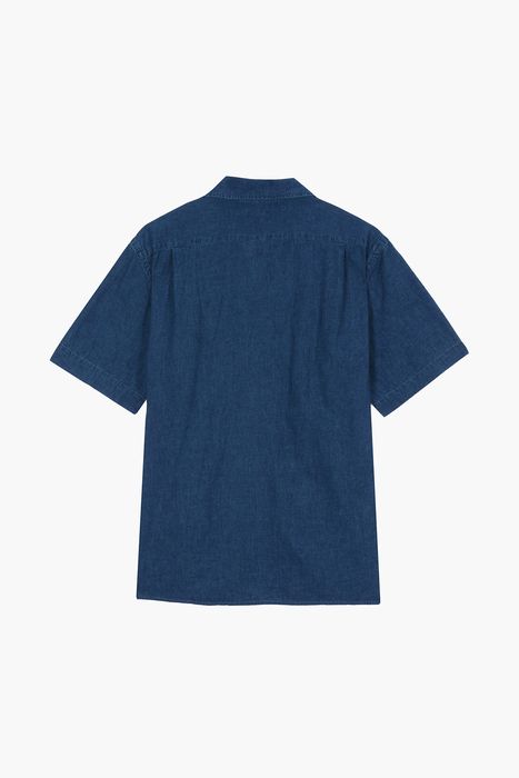 데님 포켓 테일러드 카라 반소매 셔츠 BD1402801