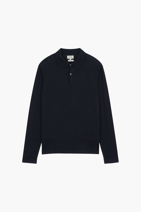 캐시미어 혼방 폴로 긴소매 니트 BDQ231201