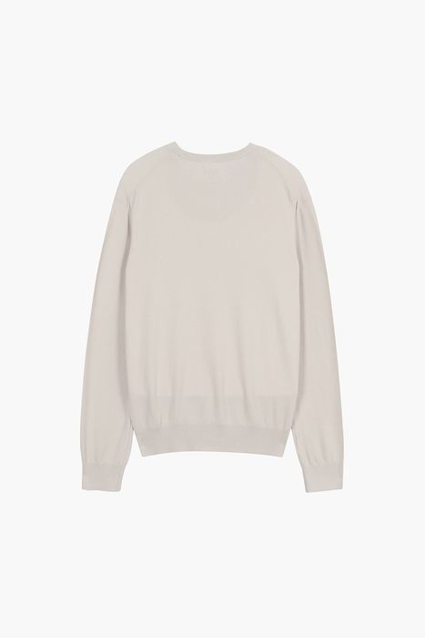 PIQUE 코튼 크루넥 긴소매 니트 BDP231003