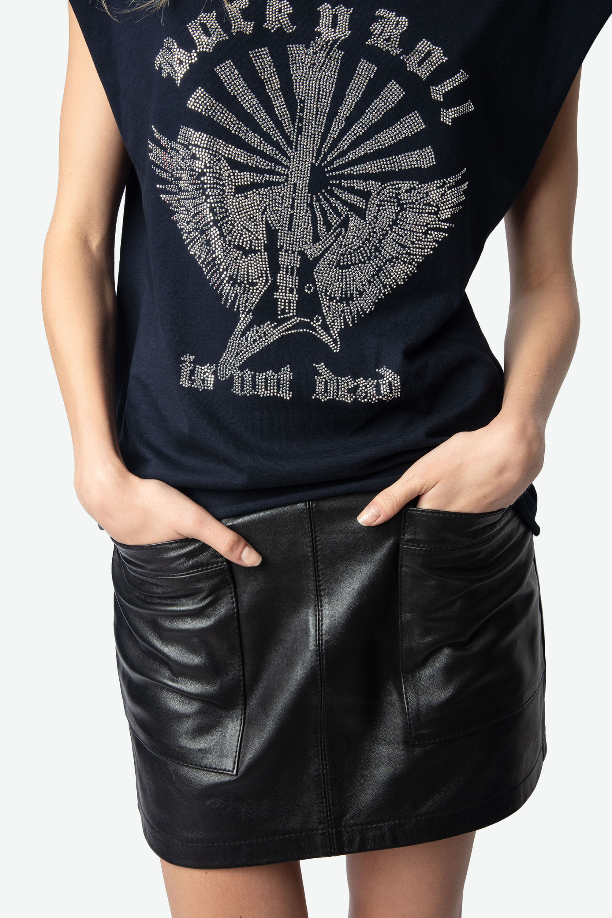 Cloe Guitar Strass T-shirt