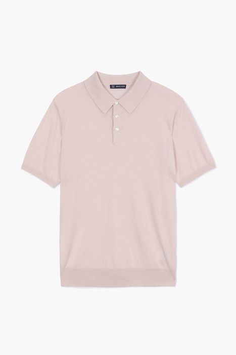 실크 혼방 폴로 반소매 니트 1223ALMASW816