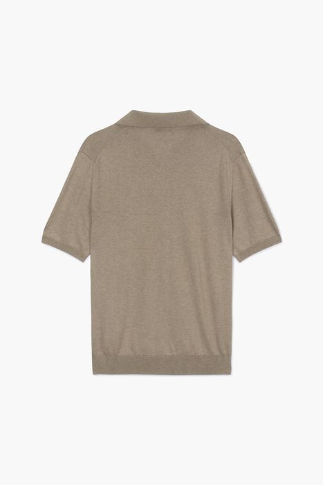 MC 실크 혼방 카라넥 반소매 니트 BPS134P555205