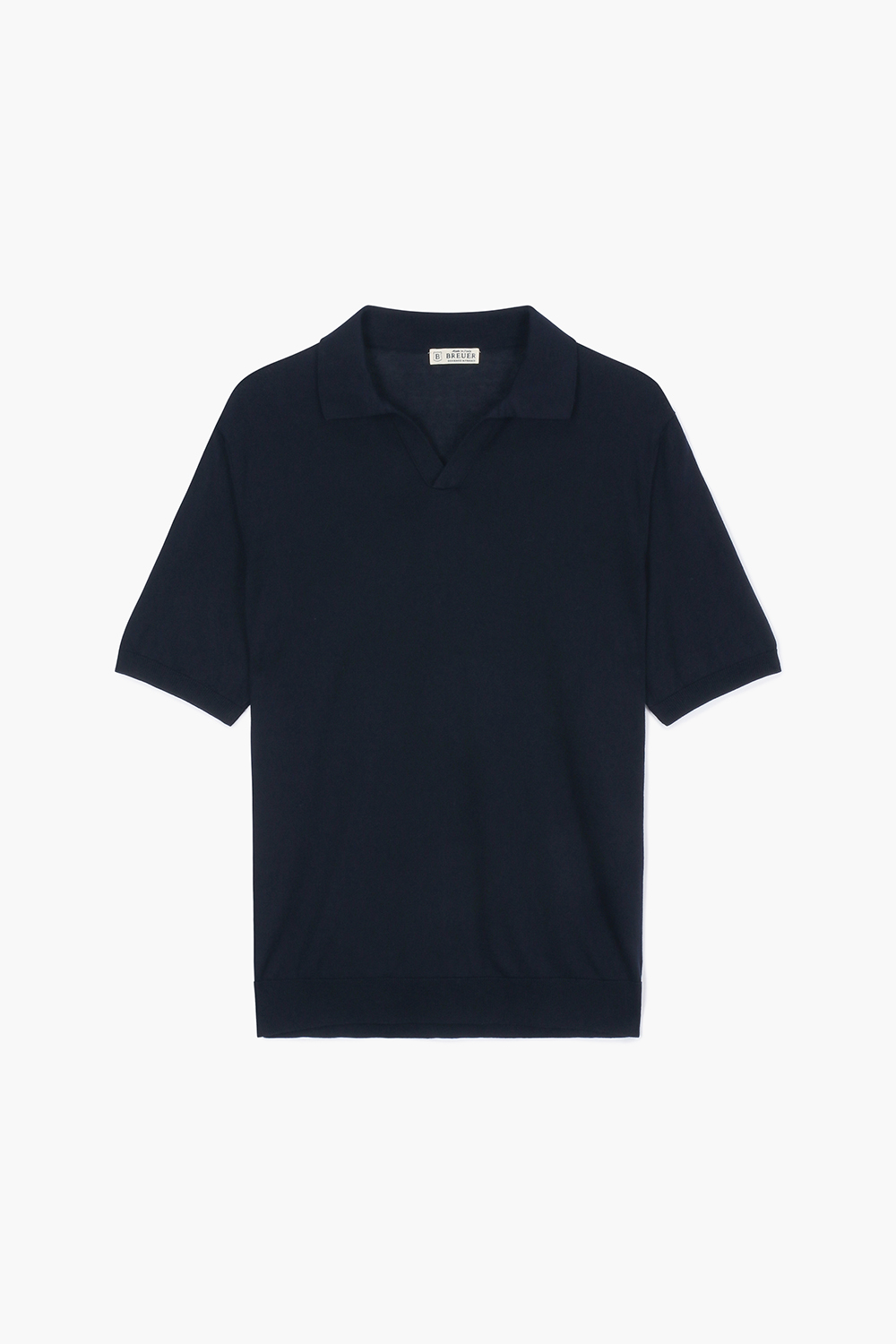 MC 실크 혼방 카라넥 반소매 니트 BPS134P555202