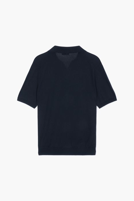 MC 실크 혼방 카라넥 반소매 니트 BPS134P555202