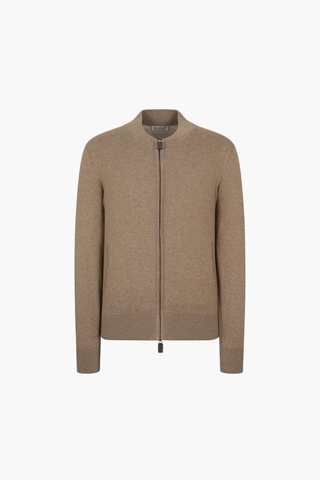 코튼 헨리넥 니트 집업 BR1004P554005