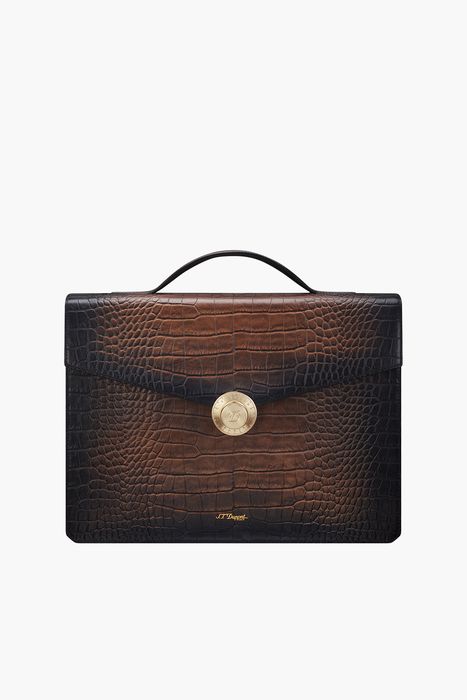 24 르글랑 아뜰리에 크로코패턴 브리프케이스 하바나 CG191474Z