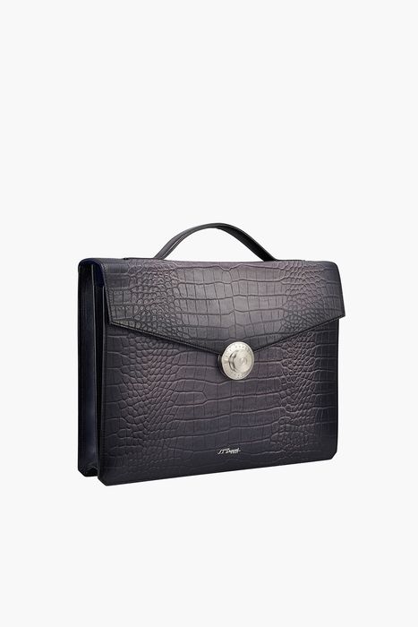 24 르글랑 아뜰리에 크로코패턴 브리프케이스 블랙 CG191574Z