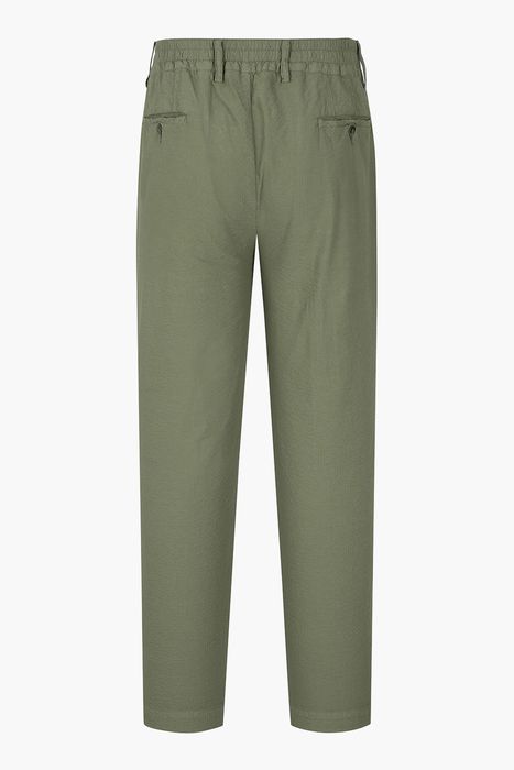 SEERSUCKER 코튼 핀턱 스트레이트 팬츠 AMALFIC59603