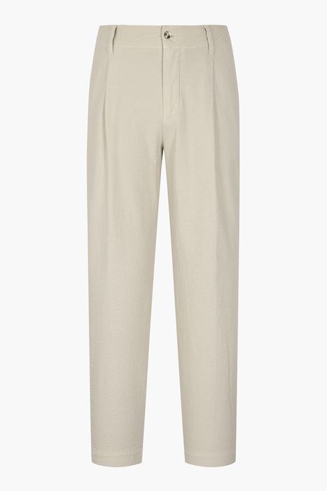 SEERSUCKER 코튼 핀턱 스트레이트 팬츠 AMALFIC59620