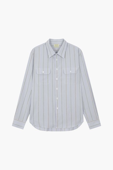 ARTIST 코튼 스트라이프 투 포켓 셔츠 CH43OJCBWS