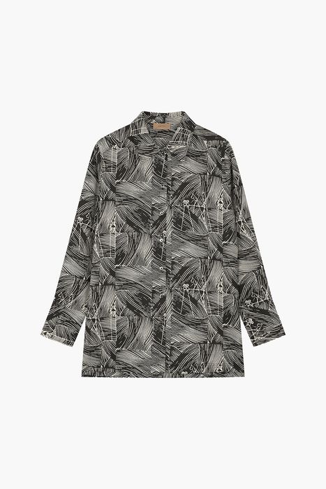 SELIE 텐셀 무민 일러스트 패치워크 셔츠 25-2 3760261DGLG