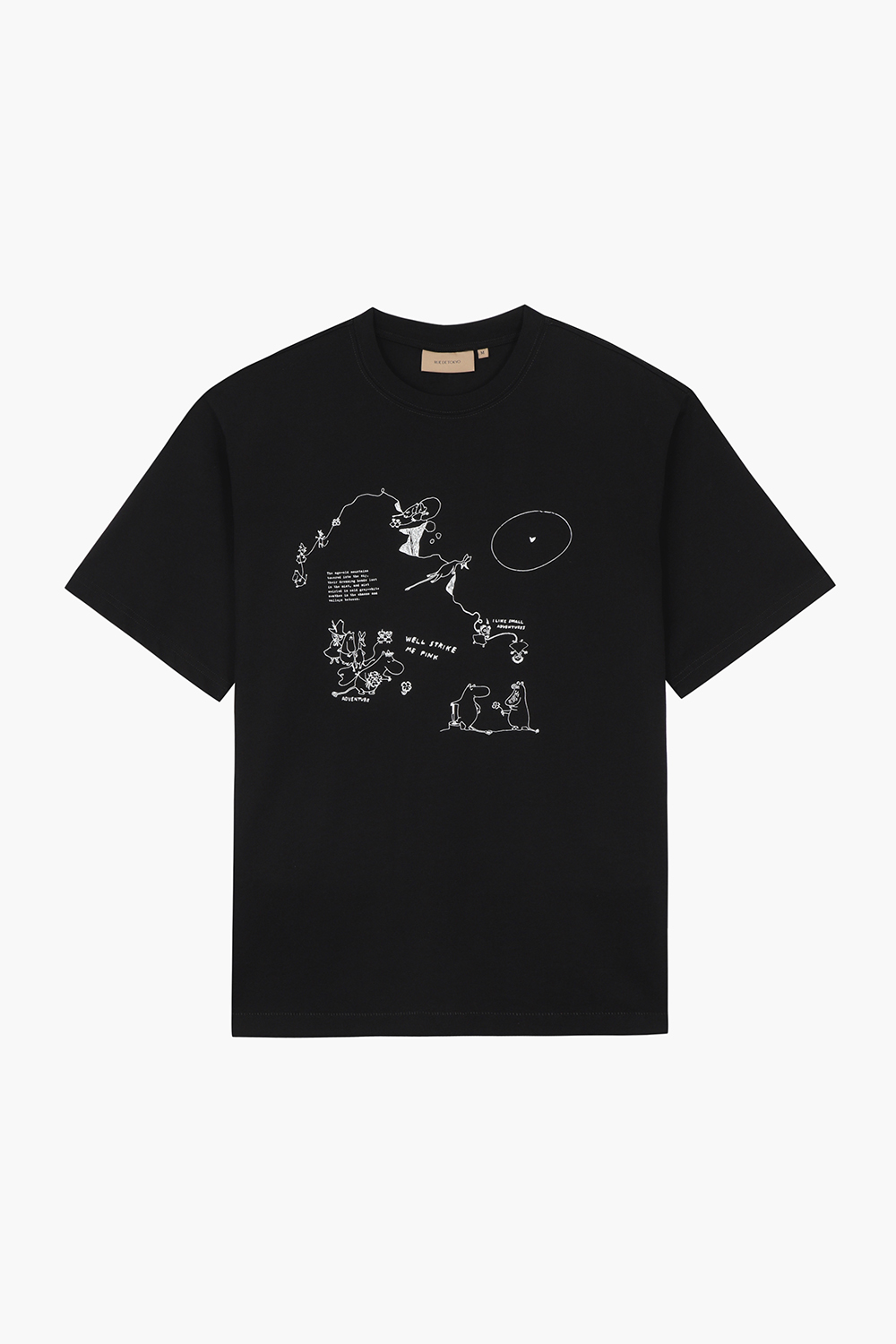 THOPER 코튼 무민 일러스트 반소매 티셔츠 25-2 3980224BOWP