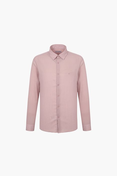 크리즈 보일 솔리드 345 뉴 캐주얼 핏 셔츠 핑크 SE5SM21LS345SPK