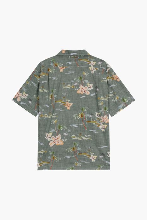 코튼 하와이안 테일러드 카라 반소매 셔츠 BD1403302