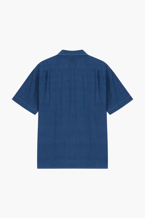 데님 포켓 테일러드 카라 반소매 셔츠 BD1402601