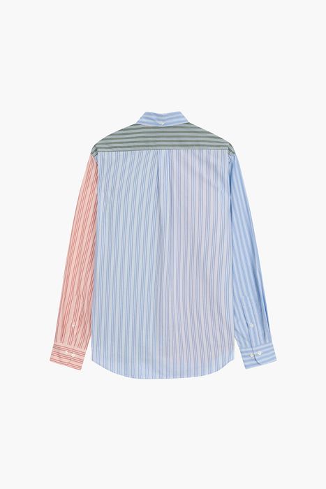 PITT 코튼 스트라이프 패치워크 셔츠 BD1601607