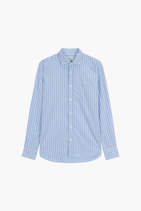 PAUL 코튼 스프라이프 포켓 셔츠 BD1101604