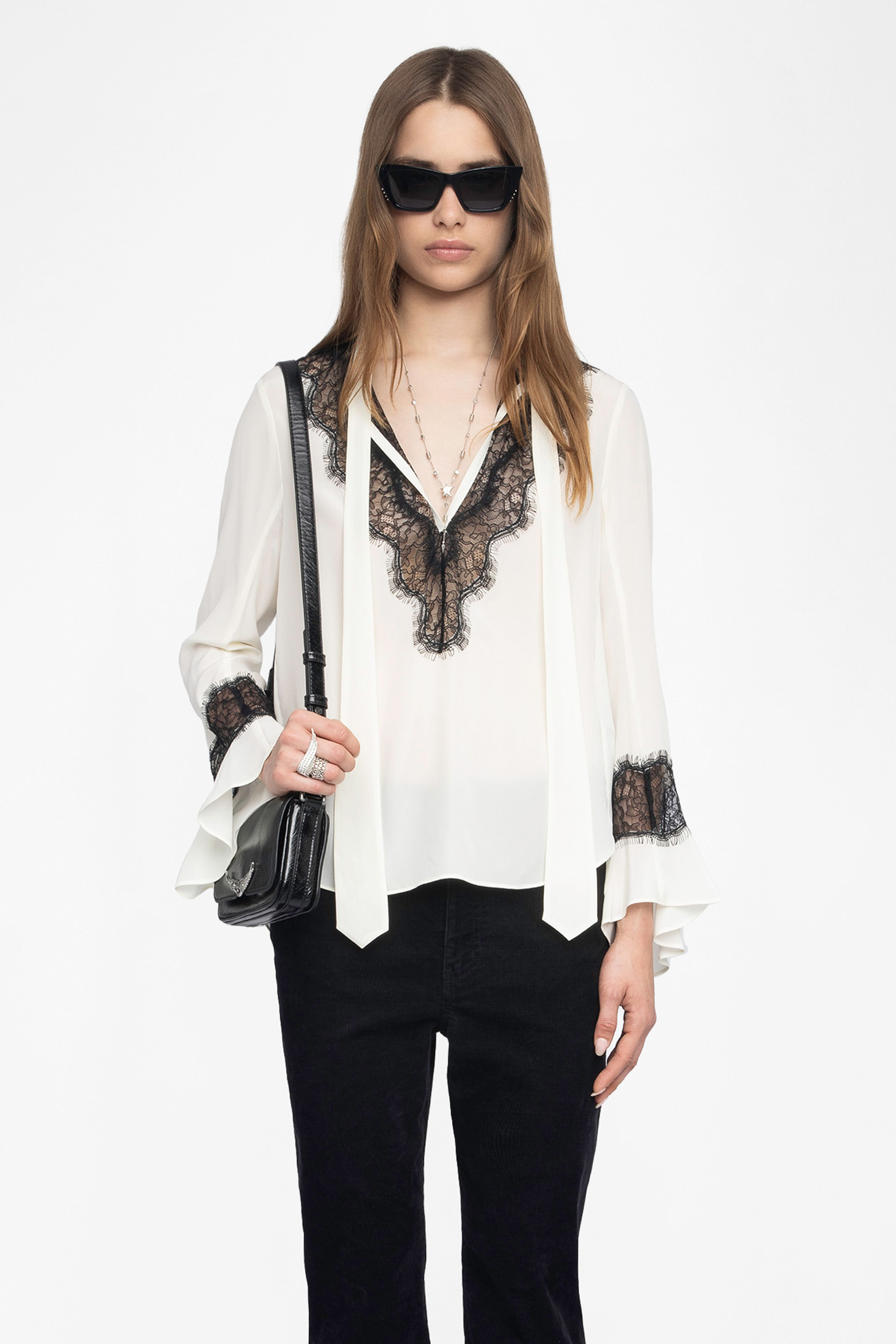 Tuan Lace Silk Blouse