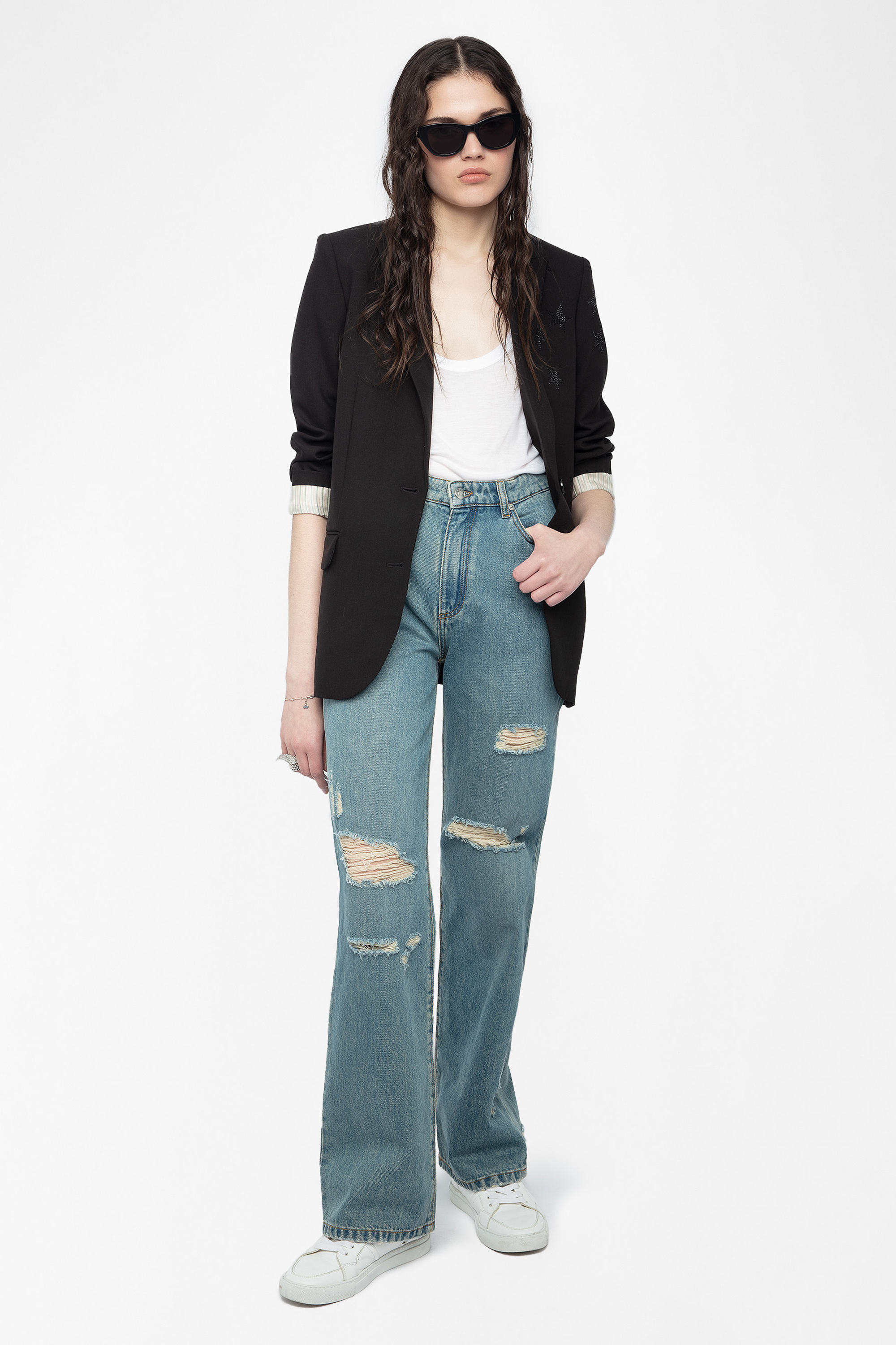 Elio Destroyed Denim Pants