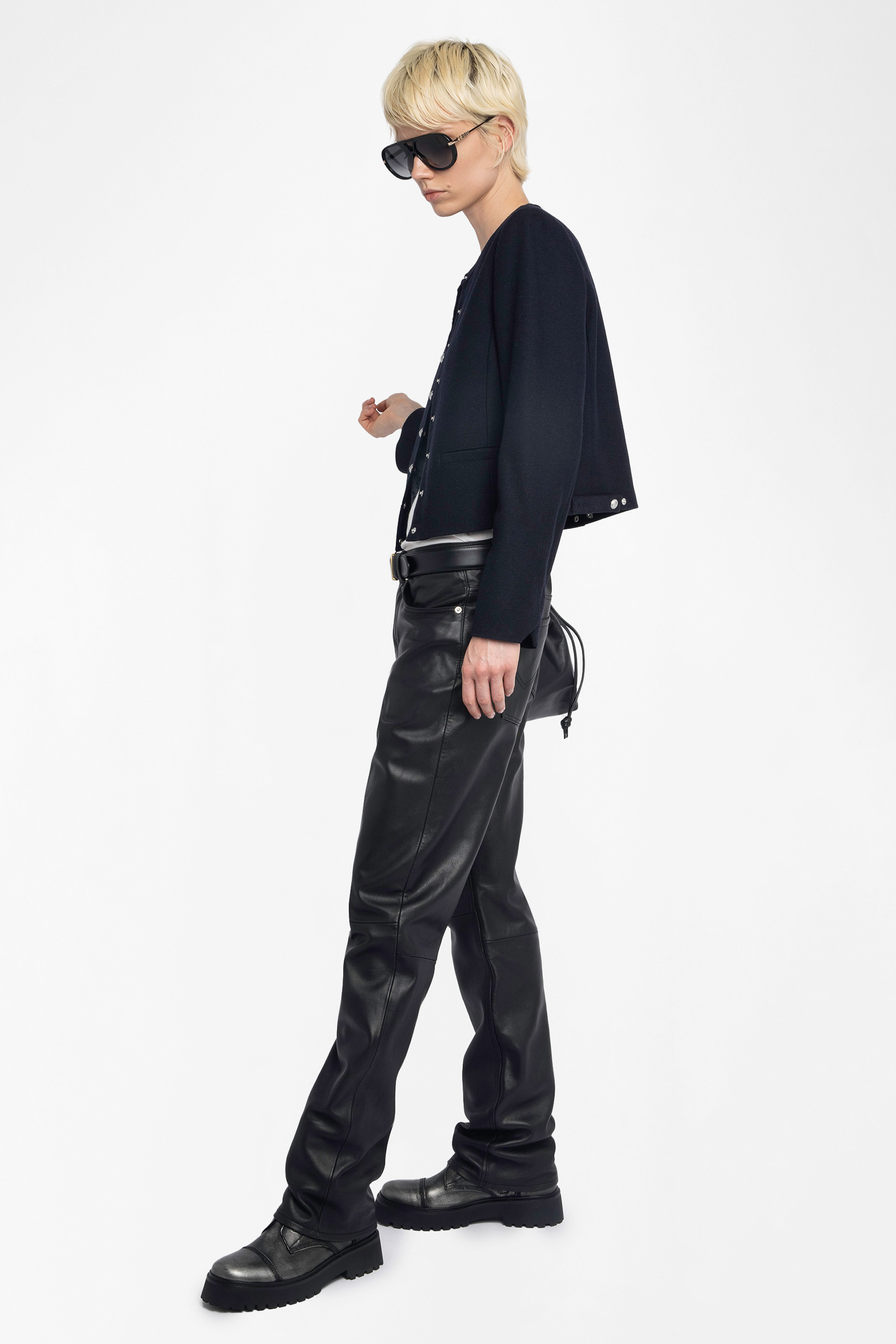 【zadig&voltaire deluxe】美品ノーカラームートンジャケット 中古・古着通販】Zadig&Voltaire (ザディグエヴォルテール