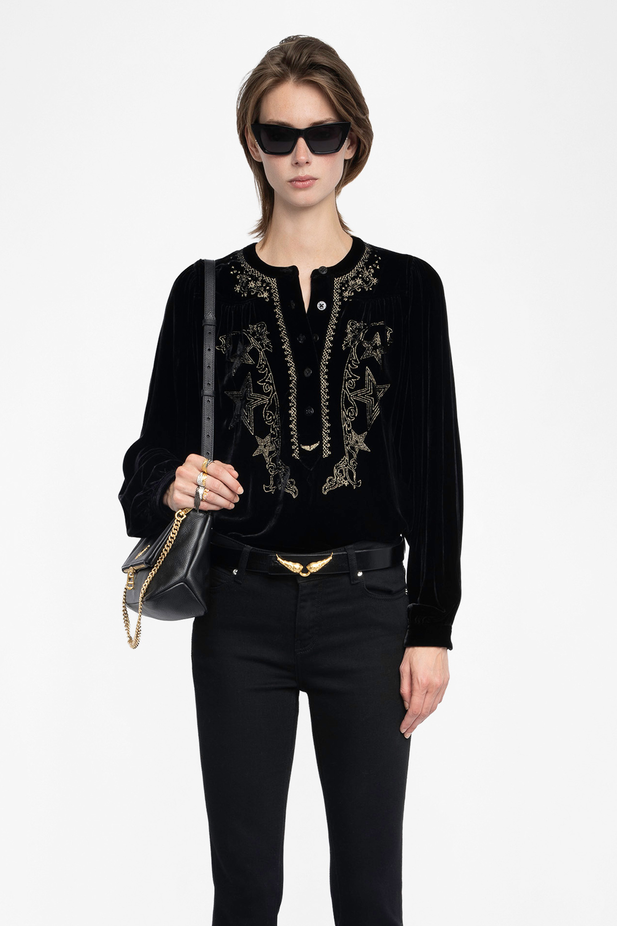 Tigy Velvet Blouse