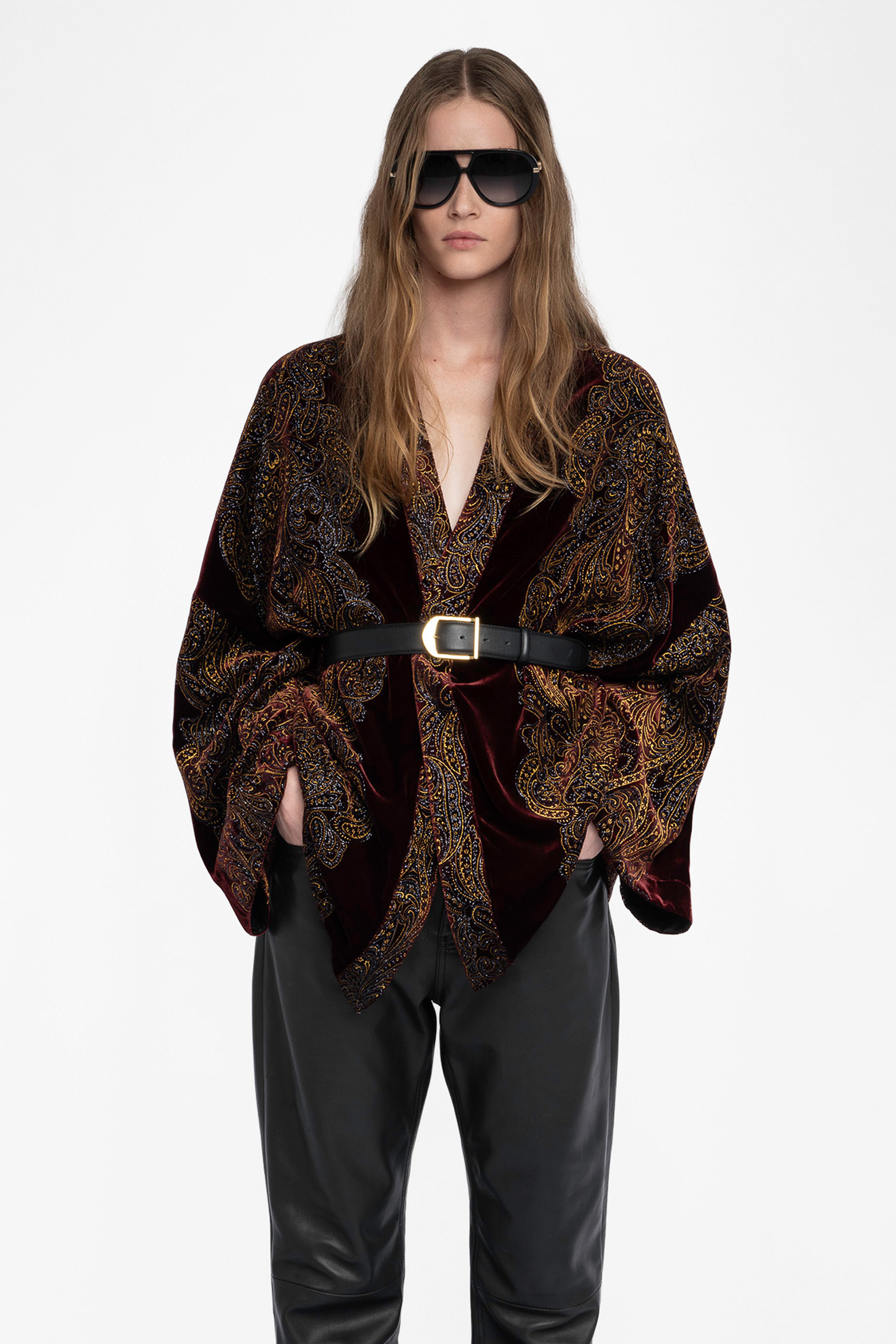 Paisley Velvet Cardigan