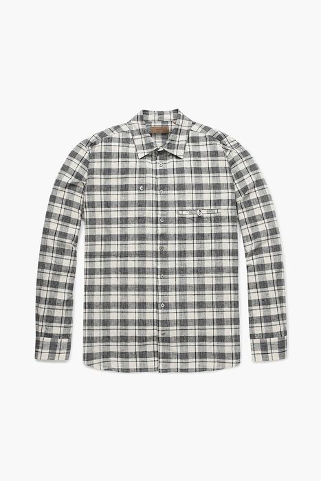 SYL 면 혼방 플란넬 체크 포켓 셔츠 24 4 166 0147 W,B