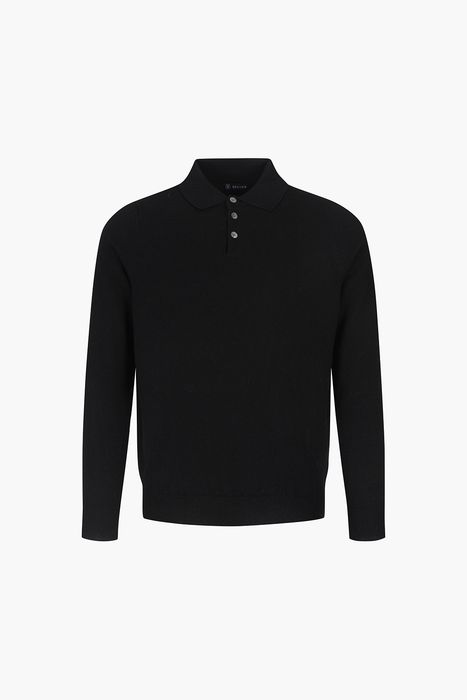 캐시미어 폴로 긴소매 니트 5F702AURORABLACK