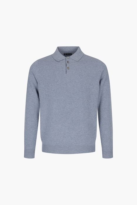 캐시미어 폴로 긴소매 니트 5F702AURORABLUE